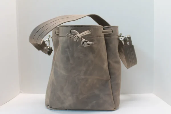 Draw String Handbag Honey Brown - Image 2